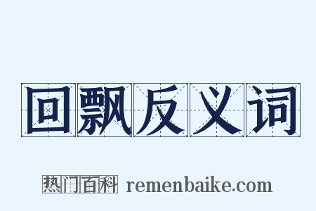 回飘反义词是什么意思的图片